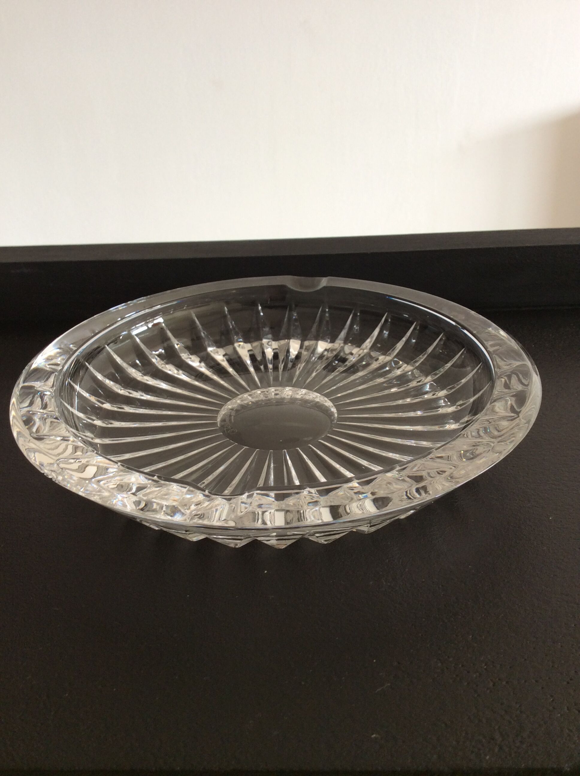 Empty vintage crystal pocket Val StLambert 70s