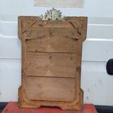 19th century wood and gilded stucco mirror