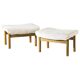 Pair of oak stools in modern Scandinavian style made by Willy Beck.