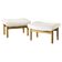 Pair of oak stools in modern Scandinavian style made by Willy Beck.