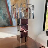 Brutalist lamp "building" by curtis jeré. usa 1970.