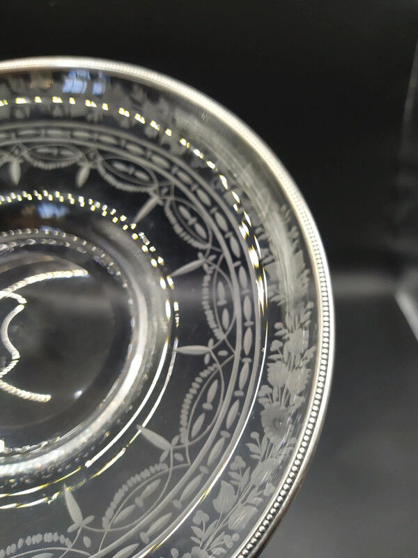 Solid glass and silver plate