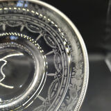 Assiette en verre et argent massif