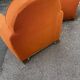 Pair of vintage orange club chairs