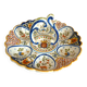 Dish, egg server in hand-painted earthenware, signed Geo Martel