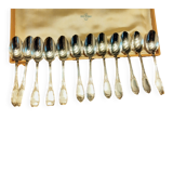 12 silver-plated metal tablespoons by Félix Frères