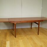 Scandinavian dining table by Johannes Andersen 2 extensions 60s