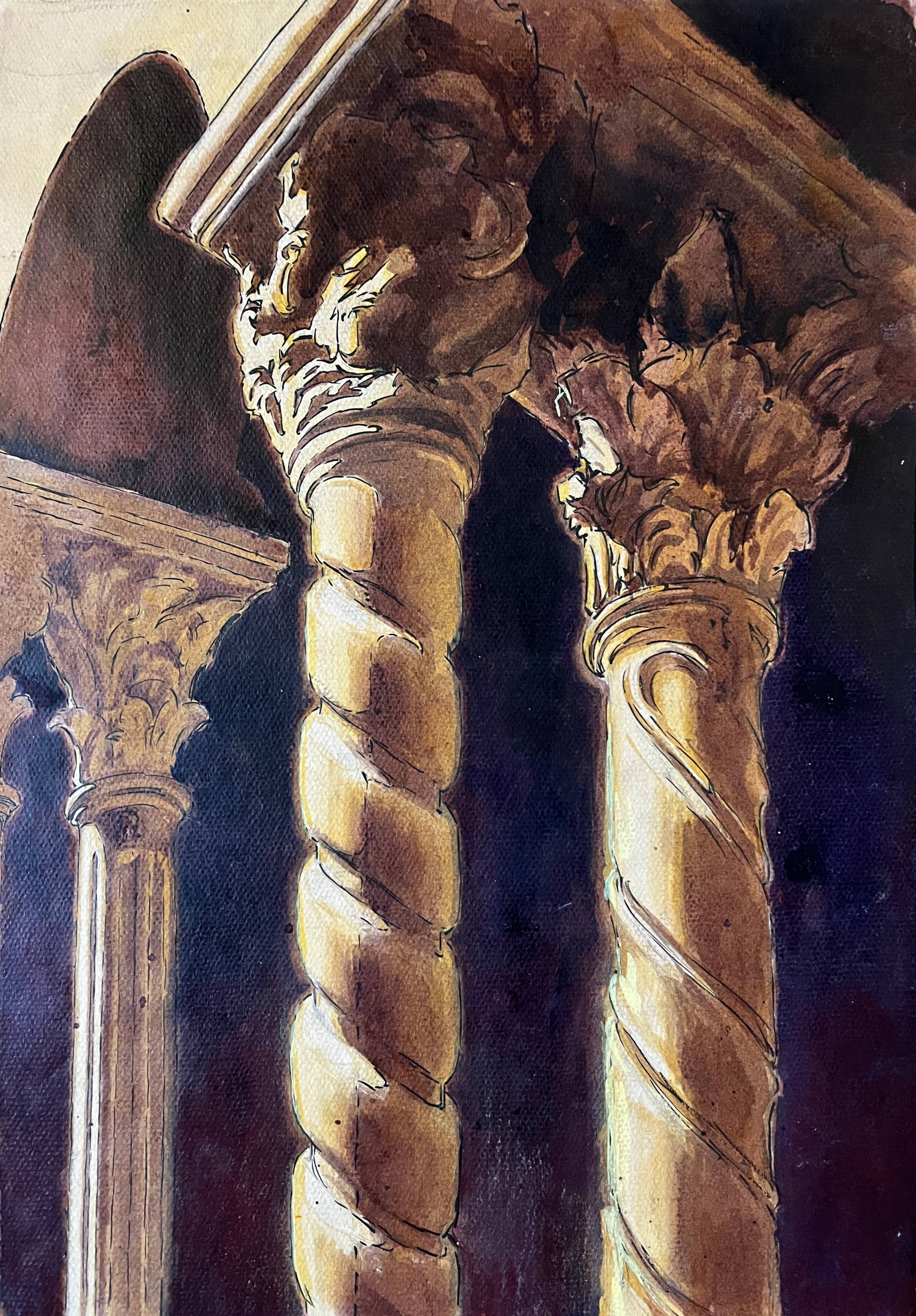 Paintings Lot 22 studies Edouard Pannetier (1884-1965) Architecture sculpture etc