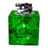 Green ice lighter by Antonio Imperatore, murano glass, Italy, 1970