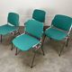 4 chaises DSC 106 vertes par Giancarlo Piretti pour Castelli 1970