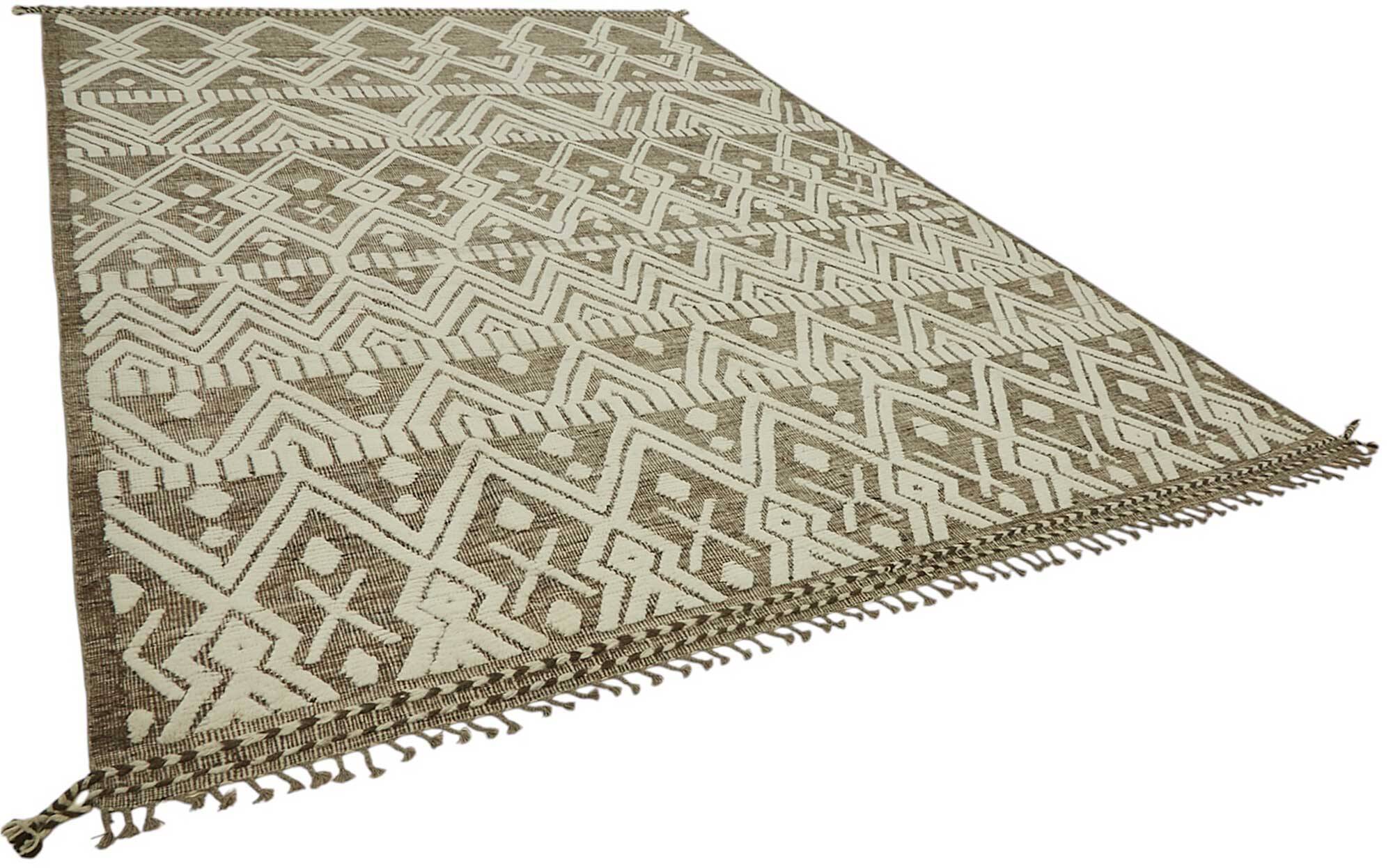 Handmade Turkish One of a Kind 297 cm x 430 cm Beige Wool Carpet