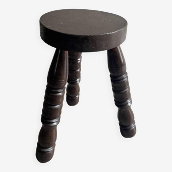 Tabouret tripode bois