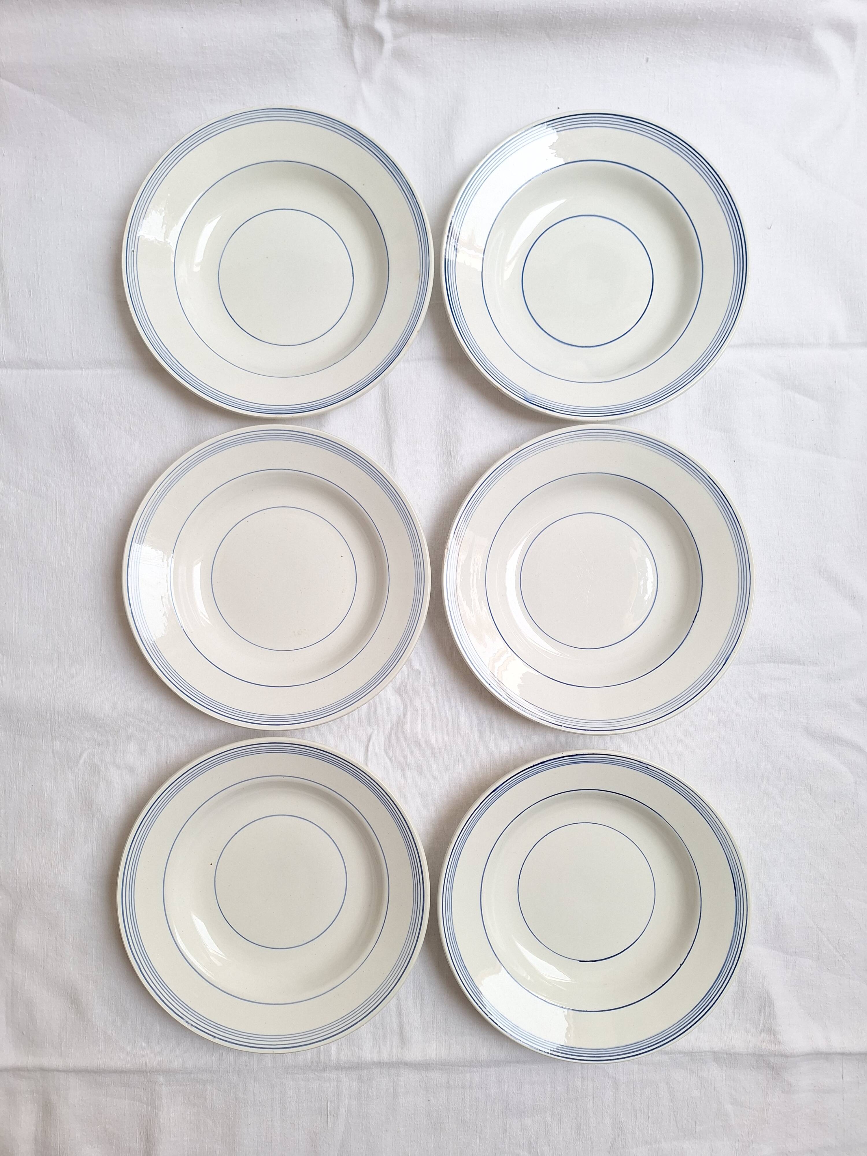 Deep plates / Salad plates St Amand blue