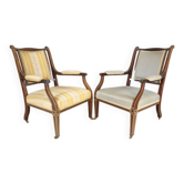 Set of 19th Century English Armchairs in Sheraton Style