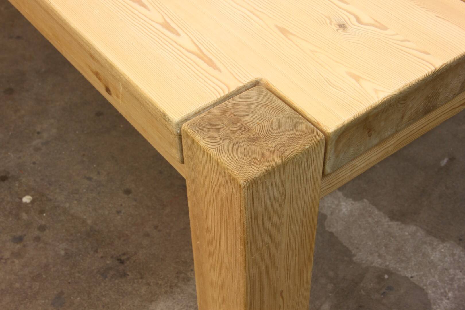 Danish Solid Pine Wood Coffee Table from the 1970s/80s