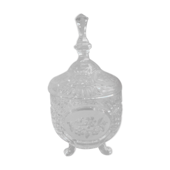 Bonbonnière en cristal h 25 cm