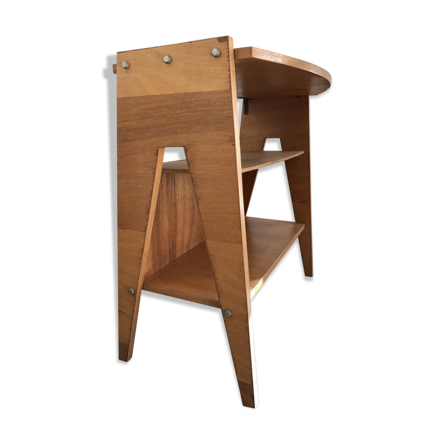 Console étagère pieds compas vintage