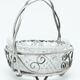 Sugar bowl, postmodernism, silver-plated brass, glass, HEFRA, Poland, 1970s