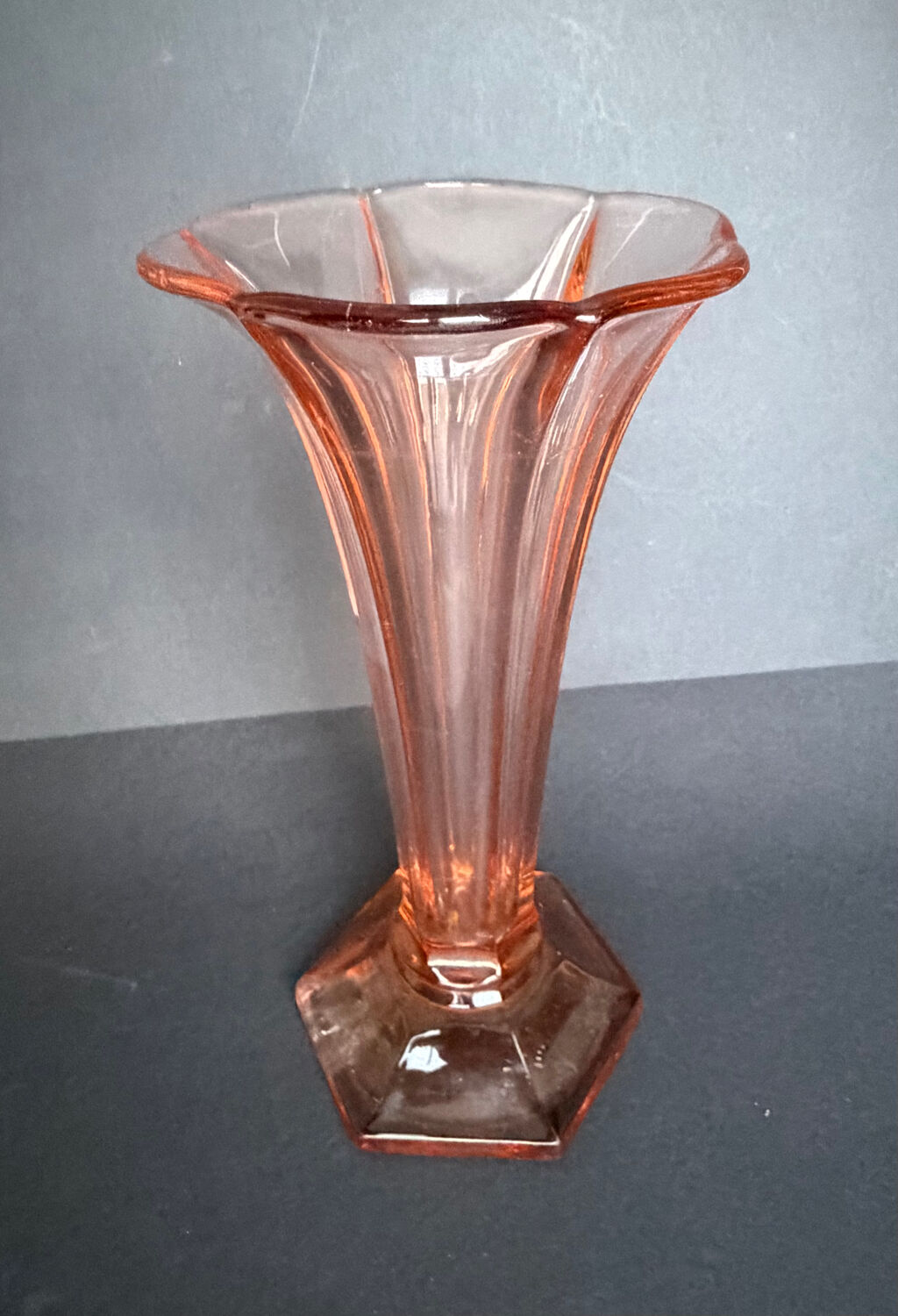 2 Art Deco vases in moulded glass