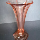 2 Art Deco vases in moulded glass