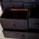 Authentic workshop furniture / Vintage watchmaker's layette in black wood