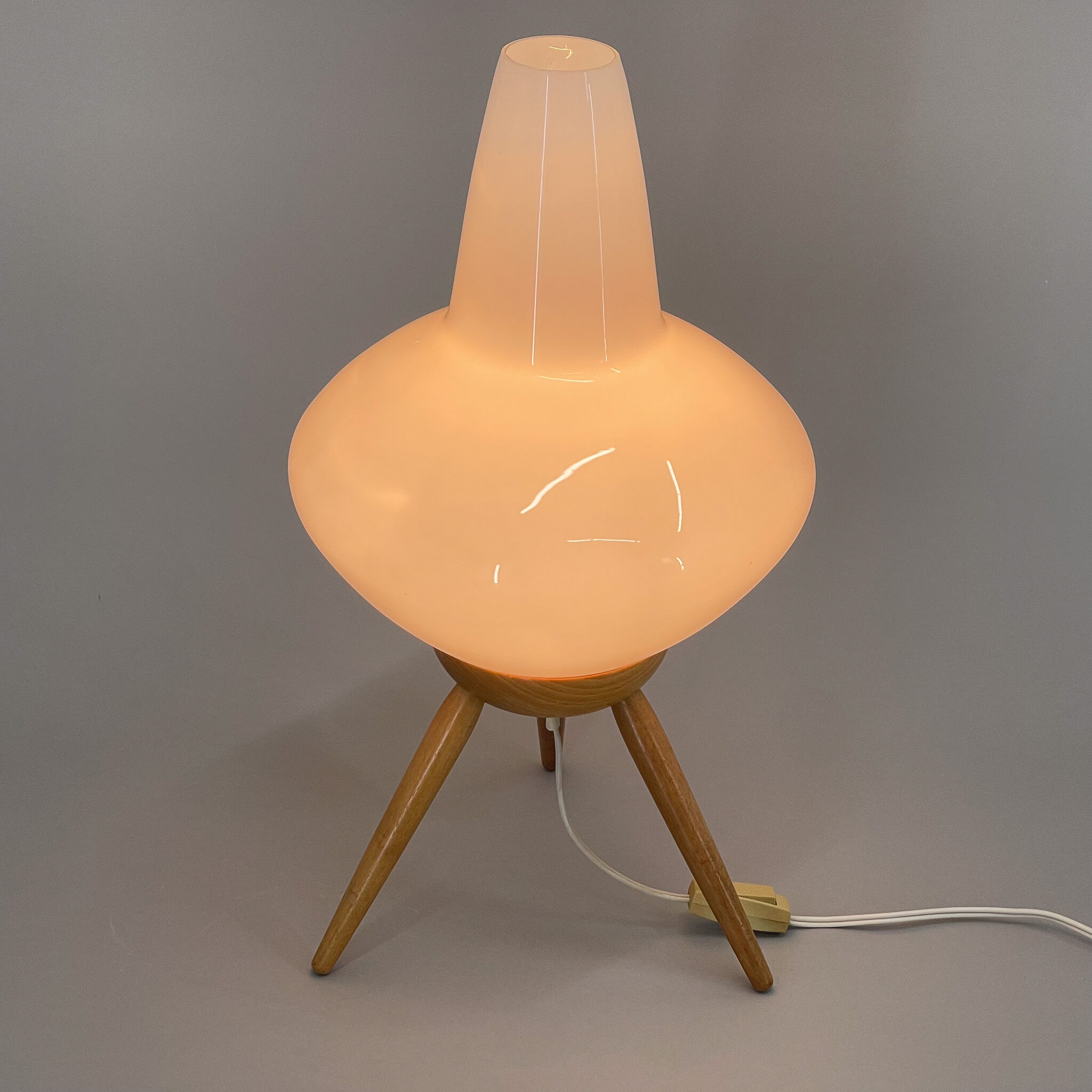Midcentury Space Age Table Lamp "rocket" by ÚLUV, 1960s