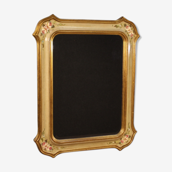 Italian lacquered, gilded and painted mirror - 93x73cm
