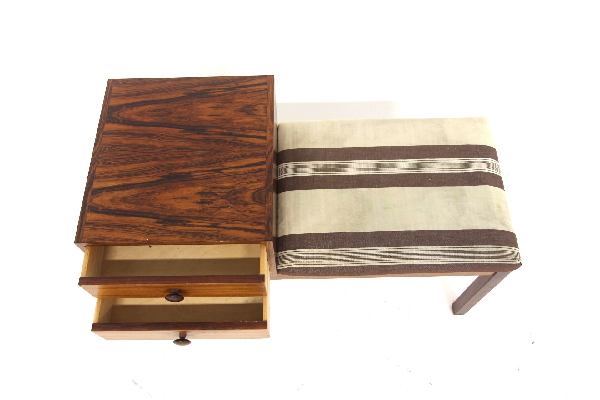 Banc-téléphone scandinave en palissandre, Suède, 1960