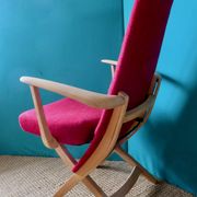 Pair of red armchairs. Denmark 1950