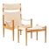 Safari chair in oak and footrest by Niels Eilersen for Erik Wørts