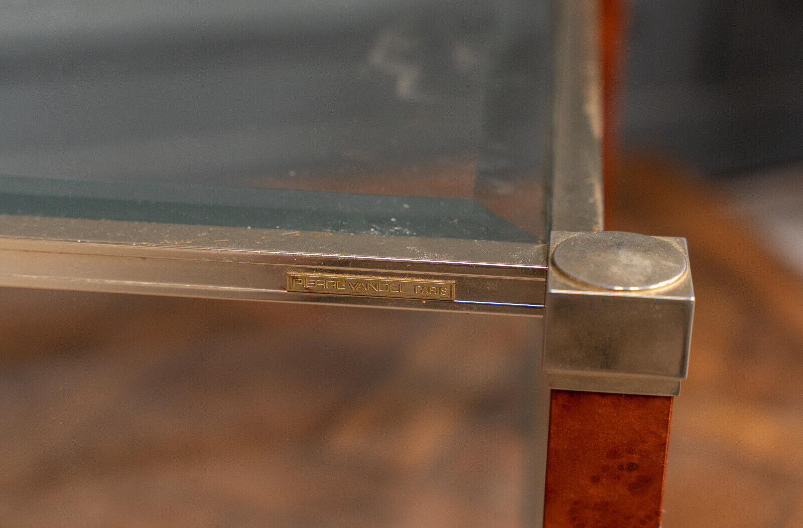 Coffee table with two trays by Pierre Vandel Paris 1980