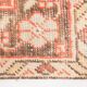 Tapis vintage à motifs orientaux rouge et crème
