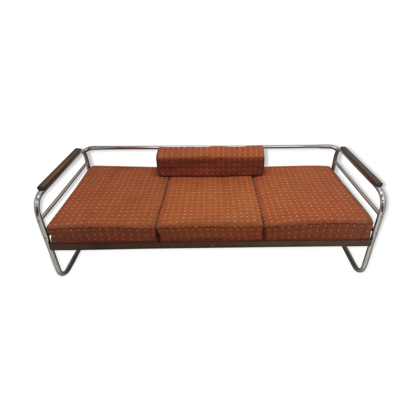 Canapé chrome Bauhaus Robert Slezák années 1940