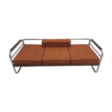 Chrome Bauhaus Robert Slezák 3-seather sofa, 1940s