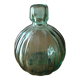 Smoked green transparent glass vase