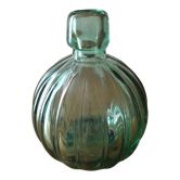 Smoked green transparent glass vase
