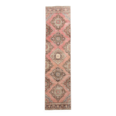 3x12 Red & Brown Rustic Persian Runner Rug, 94x376Cm