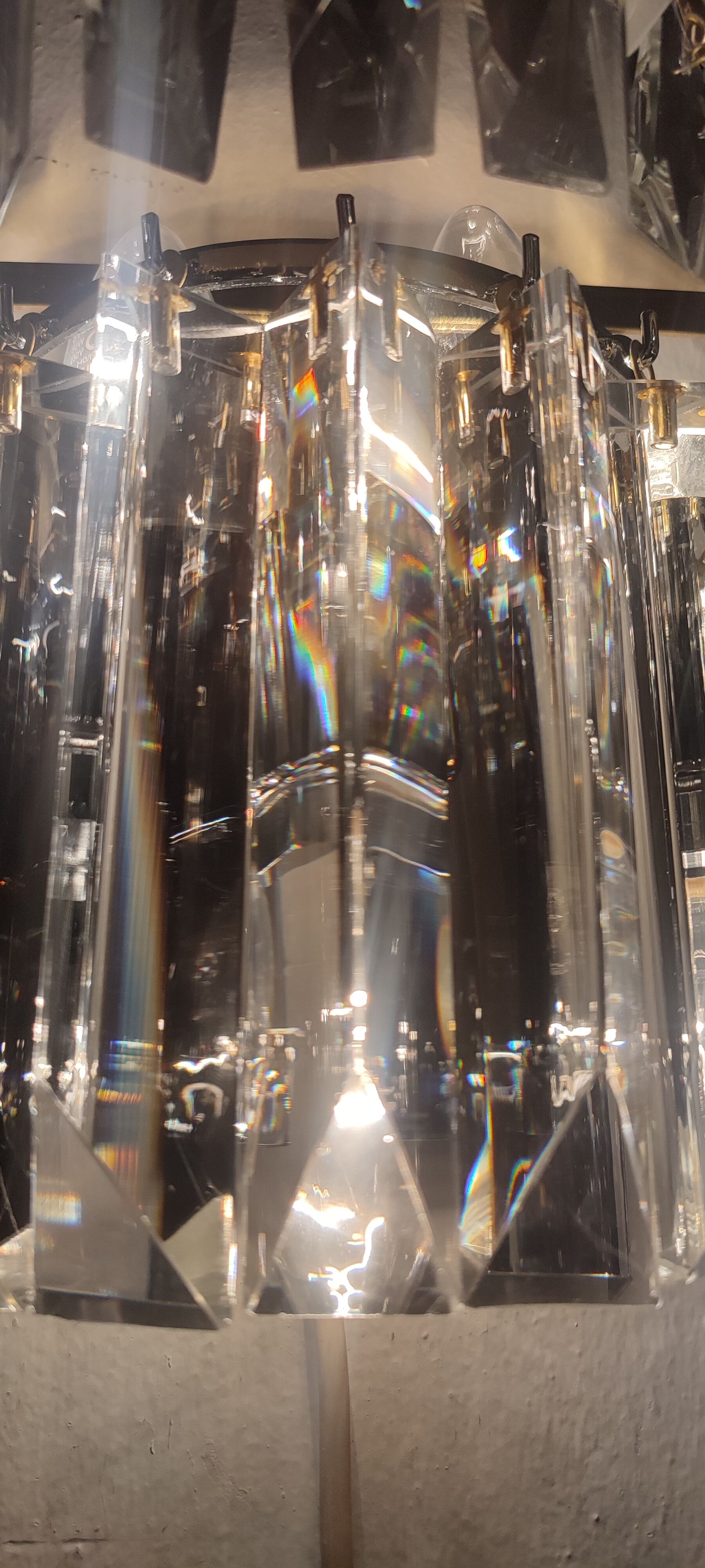 Glass wall lamp. Italy, 1950s