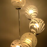 Vintage floor lamp 5 Globes Mazzega cascading