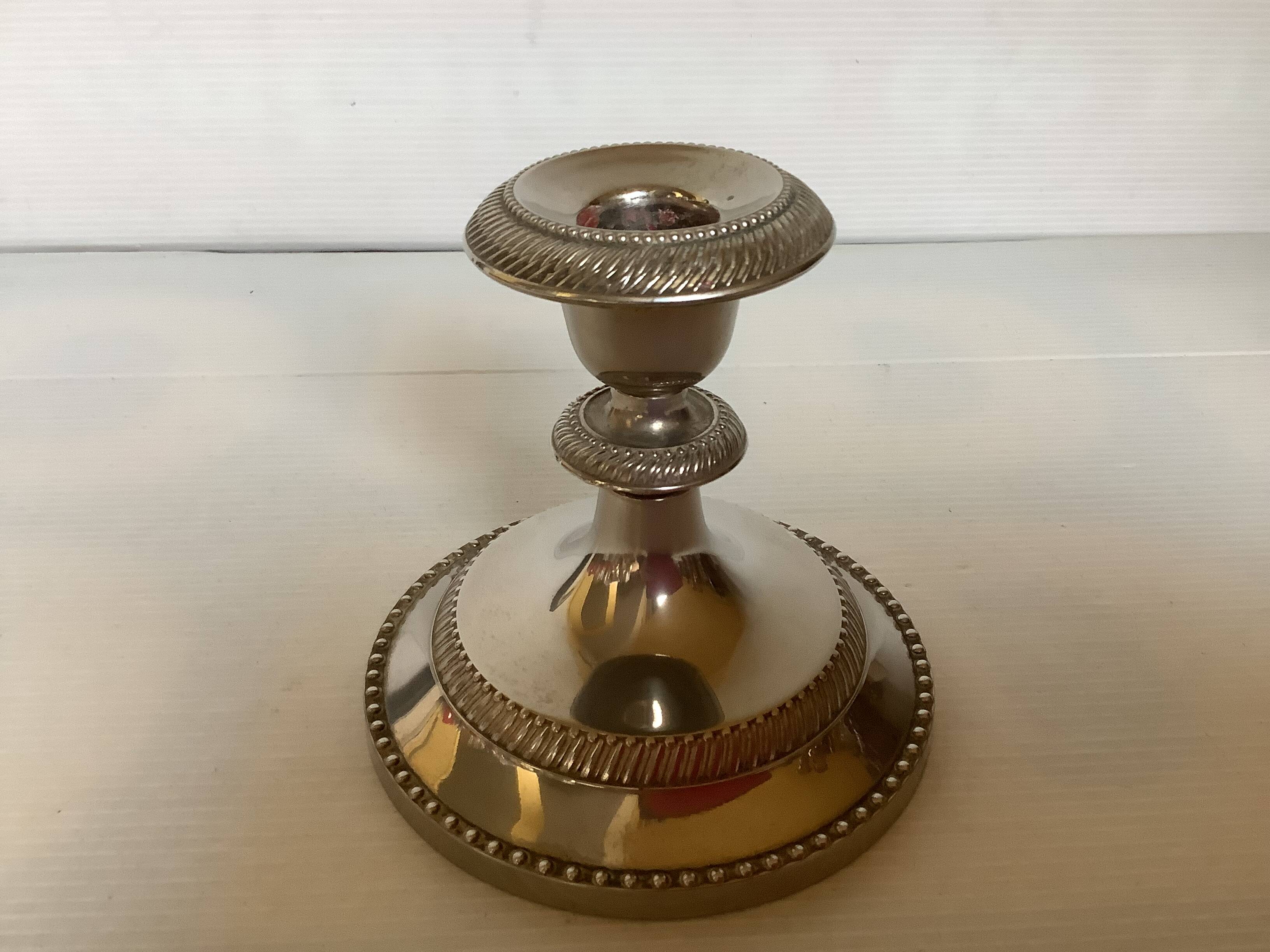 Alloy Silver Metal Candlestick