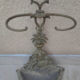 Porte-parapluie en bronze et laiton décor d'un cygne