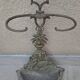 Bronze and brass umbrella stand decorated with a swan