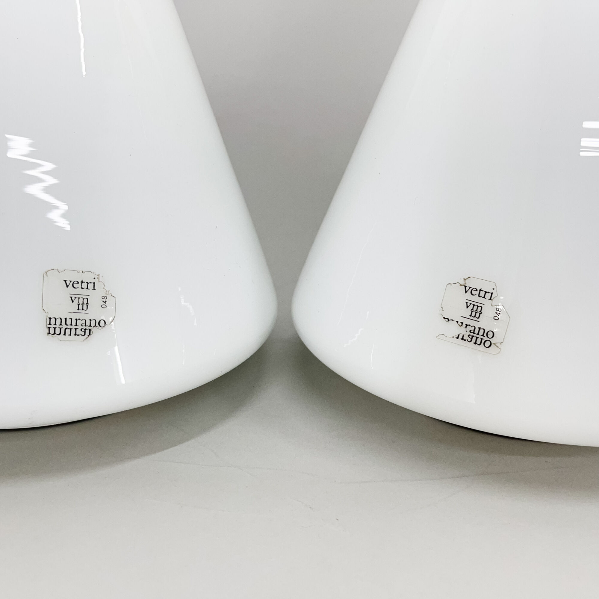 Pair of Vetri Murano table lamps by Giusto Toso, 1970's
