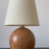 Vintage blond wooden lamp