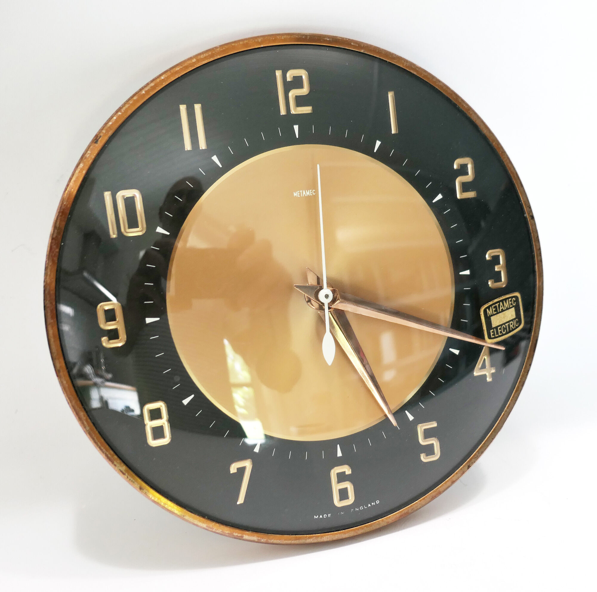 Metamec electric wall clock made in england
