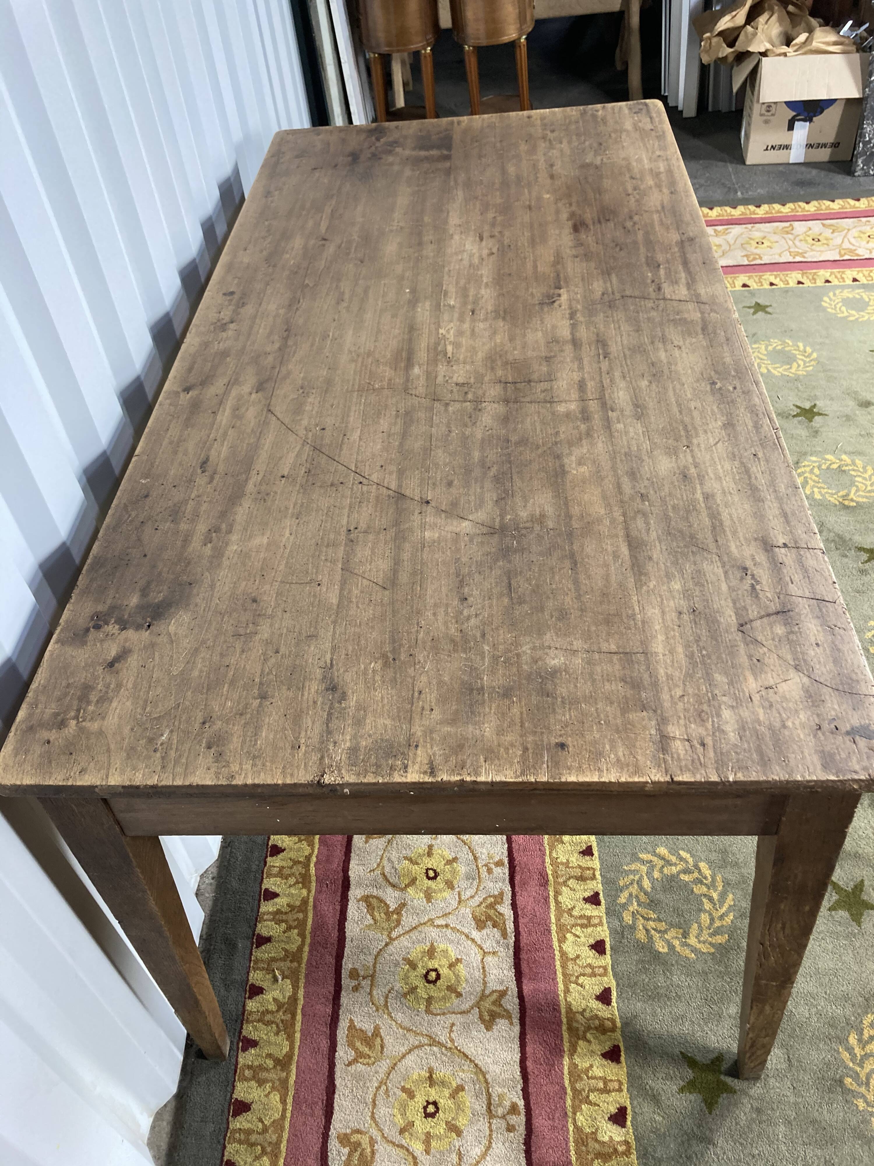 Poplar and oak farm table