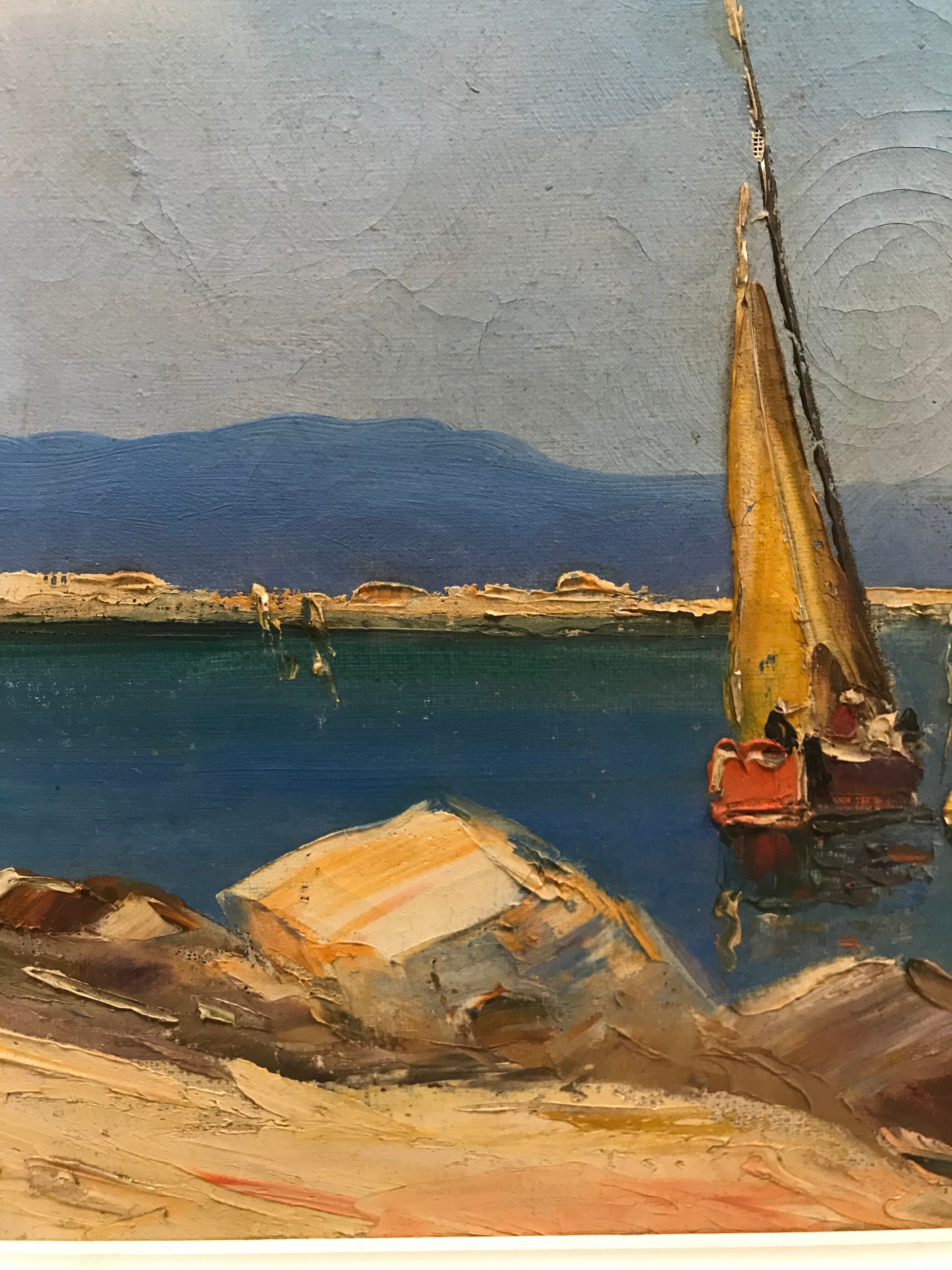 Marine seaside painting