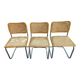 Set of 3 Cesca B32 chairs by Marcel Breuer