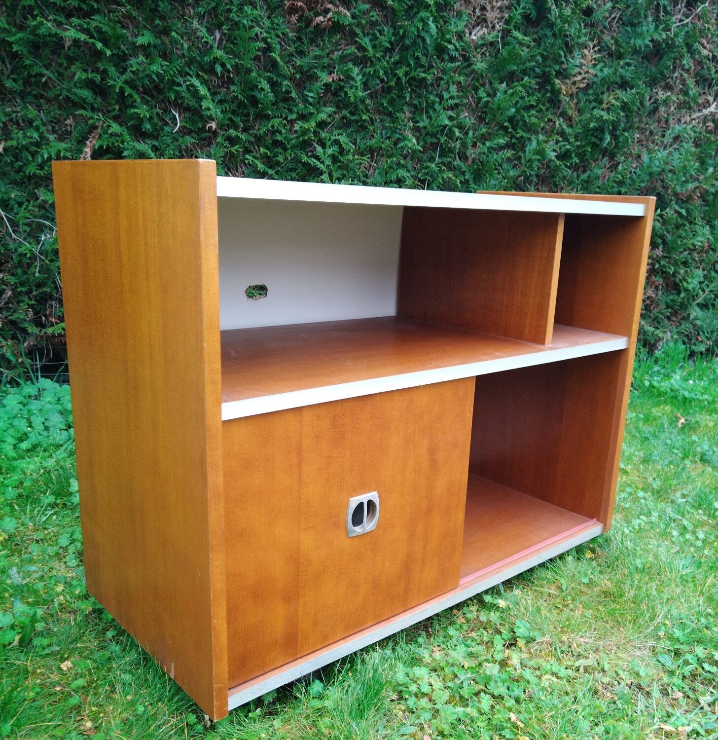 Meuble hi-fi, vynile en Teck