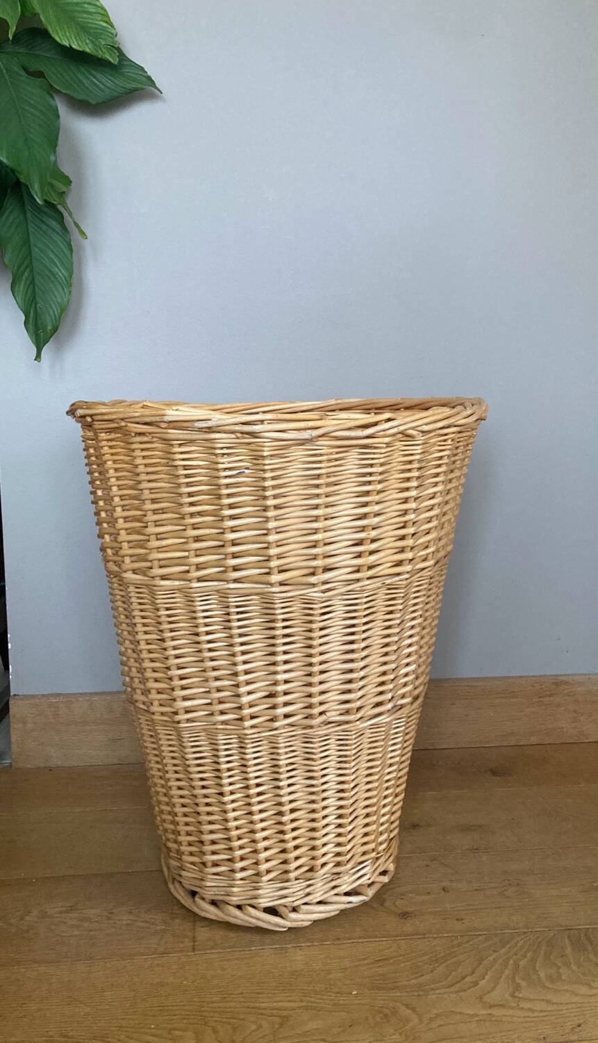 Large Wicker Laundry Basket 1980s/90s